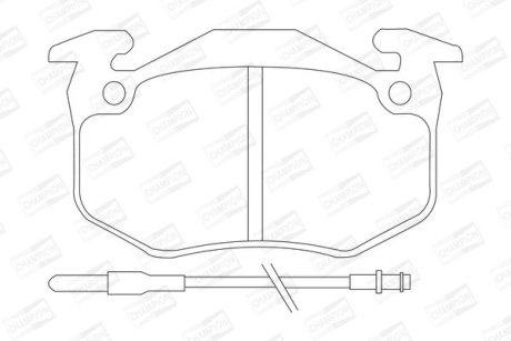 Тормозные колодки передние Renault Clio, Express, Twingo / Peugeot 205, 305, 309, 405 CHAMPION 571331CH