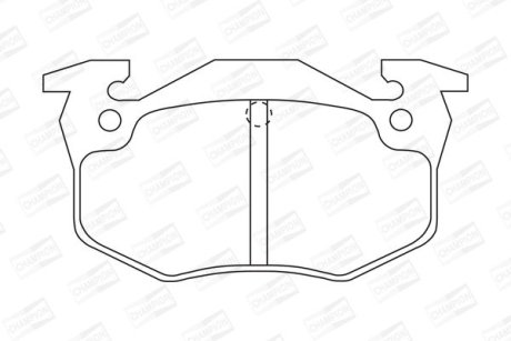 Гальмівні колодки задні Peugeot 106, 205, 206, 306, 309 / Renault Clio, Megane / Citroen Xsara, ZX CHAMPION 571334CH