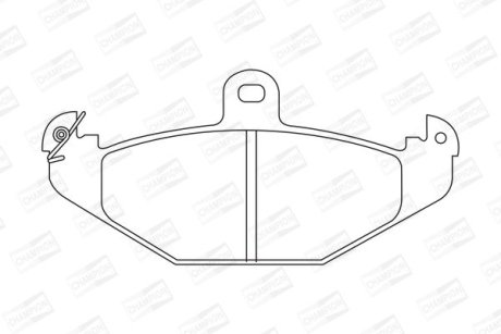 Гальмівні колодки задні Renault Laguna, Safrane / Chrysler Viper / Dodge Viper / Tesla Roadster CHAMPION 571425CH