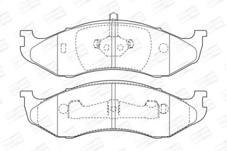 Тормозные колодки передние Jeep Cherokee, Grand Cherokee, Wrangler / Kia Carnival CHAMPION 571519CH