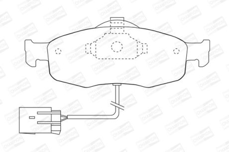 Гальмівні колодки передні Ford Escort / Mondeo / Scorpio / Nissan Silvia CHAMPION 571522CH (фото 1)