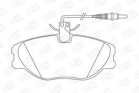 Гальмівні колодки передні Peugeot 806, Expert / Citroen Evasion, Jumpy / Fiat Scudo / Lancia Zeta CHAMPION 571838CH