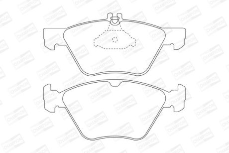 Тормозные колодки передние Mercedes CLK, E-Class, S-Class, SLK / Chrysler Crossfire CHAMPION 571876CH