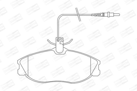 Тормозные колодки передние Citroen ZX, Xsara / Peugeot 306, 406, 607 CHAMPION 571898CH