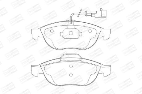 Гальмівні колодки передні Alfa Romeo 147 / 156 / Fiat Ulysee CHAMPION 571933CH