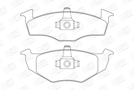 Гальмівні колодки передні VW Golf III, Polo III, Vento / Seat Cordoba, Ibiza II, Toledo I CHAMPION 571939CH