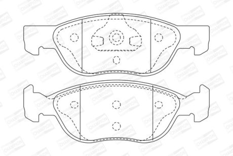 Гальмівні колодки передні Fiat Punto CHAMPION 571973CH