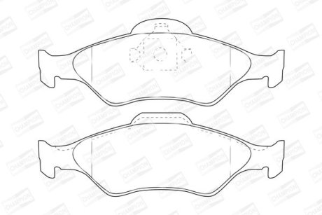 Гальмівні колодки передні Ford Fiesta / Mazda 121 CHAMPION 571996CH