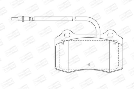 Гальмівні колодки передні PEUGEOT 406 coupe CHAMPION 571999CH