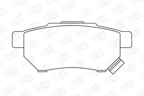 Гальмівні колодки задні Honda Accord, Civic, Prelude, CRX / Rover / MG CHAMPION 572136CH