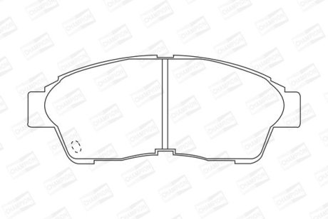 Гальмівні колодки передні Toyota Camry, Carina, Celica, Corolla, Picnic, RAV-4, Solara CHAMPION 572333CH (фото 1)