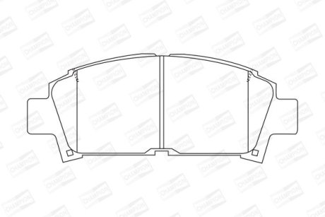 Гальмівні колодки передні Toyota Avensis /MR2 CHAMPION 572357CH