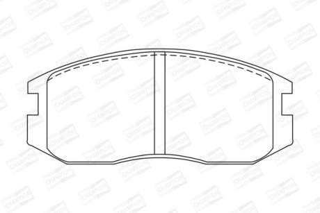 Тормозные колодки передние Mitsubishi Colt, Galant, Lancer III, IV, V, VI, Mirage / Toyota Cami, Rush CHAMPION 572375CH