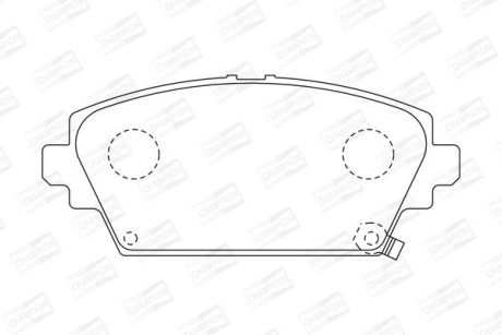 Тормозные колодки передние Honda Accord VI (1999->) CHAMPION 572429CH (фото 1)