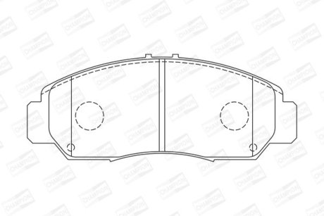 Колодки тормозные дисковые передние HONDA ACCORD VII (CM) 02-08, CIVIC IX Saloon (FB) 11- CHAMPION 572449CH