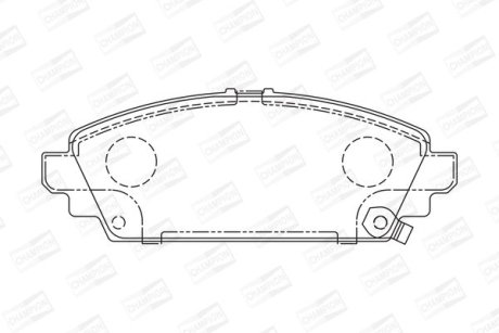 Тормозные колодки передние Honda Accord / Civic CHAMPION 572464CH