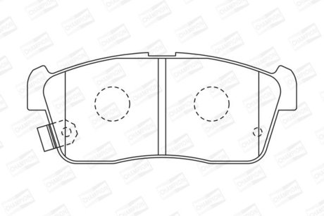 Гальмівні колодки передні Nissan Pixo / Subaru Justy / Suzuki Alto, Carry, Ignis CHAMPION 572471CH