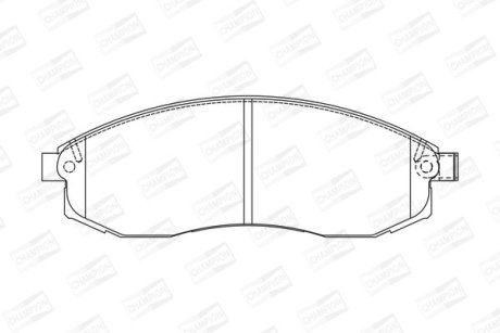 Гальмівні колодки передні Mitsubishi L200 / Nissan Cefiro / Maxima CHAMPION 572495CH