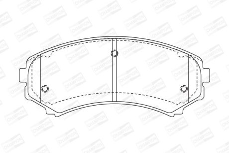 Гальмівні колодки передні Mitsubishi Pajero II, III, IV, Grandis/ Mazda / Isuzu D-Max CHAMPION 572497CH