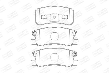 Гальмівні колодки задні Chrysler / Mitsubishi / Citroen C-Crosser, C4 / Dodge / Jeep Compass, Patrio CHAMPION 572498CH