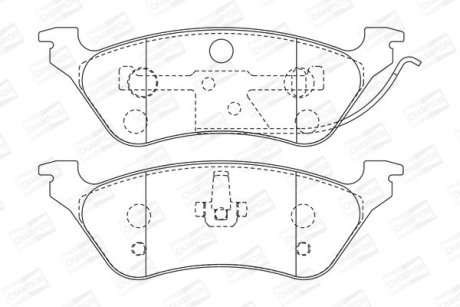 Тормозные колодки задние Jeep Cherokee / Dodge Caravan / Chrysler Voyager CHAMPION 572505CH