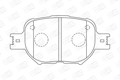 Гальмівні колодки передні Toyota Allion, Caldina, Celica, Corolla, Mark, Matrix, Opa, Premio, Veross CHAMPION 572517CH