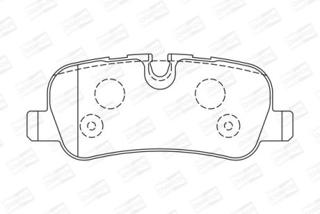 Гальмівні колодки задні Land Rover Discovery, Range Rover CHAMPION 572522CH