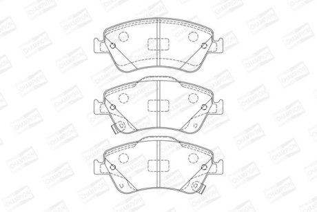 Гальмівні колодки передні Toyota Auris (2006->) CHAMPION 572524CH