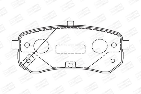 Колодки гальмівні дискові задні HYUNDAI i10 I (PA) 07-|KIA PICANTO I (SA) 04-12 CHAMPION 572527CH