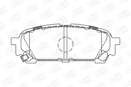 Колодки тормозные дисковые задние SUBARU FORESTER (SG_) 02-12, IMPREZA Estate (GG) 00-08 CHAMPION 572529CH