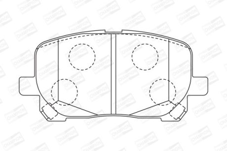 Гальмівні колодки передні Toyota Avensis Verso, Matrix CHAMPION 572546CH