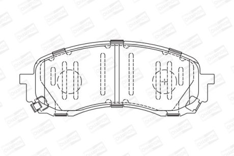 Колодки гальмівні дискові передні SUBARU IMPREZA Estate (GG) 00-08, IMPREZA Hatchback (GR, GH, G3) 07-14 CHAMPION 572571CH