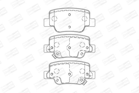 Гальмівні колодки задні Toyota Verso (2009->) CHAMPION 572623CH