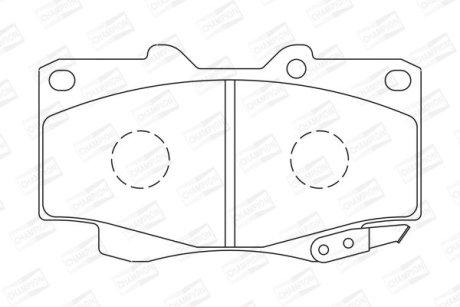 Гальмівні колодки передні Toyota Fortuner / Hilux CHAMPION 572625CH