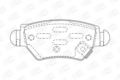 Тормозные колодки задние Opel Astra G, Zafira A / Chevrolet Corsa / Chrysler Concorde CHAMPION 573010CH