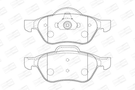 Гальмівні колодки передні Renault Laguna II, Twingo II, Wind CHAMPION 573016CH