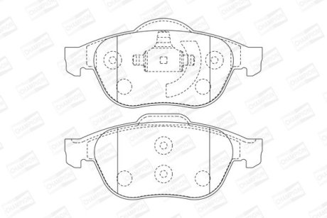 Гальмівні колодки передні Renault Laguna II, Scenic I (2001->) CHAMPION 573017CH