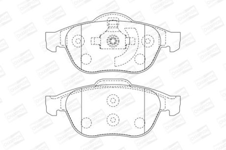 Гальмівні колодки передні Renault Espace IV, Laguna II, Vel Satis CHAMPION 573025CH