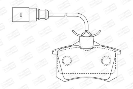 Гальмівні колодки задні Audi A4 / Ford Galaxy / Seat Alhambra / VW Sharan CHAMPION 573065CH