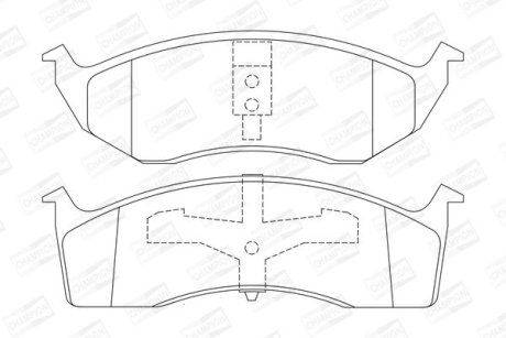 Тормозные колодки передние Dodge Caravan, Intrepid, Nepn / Chrysler Voyager CHAMPION 573072CH