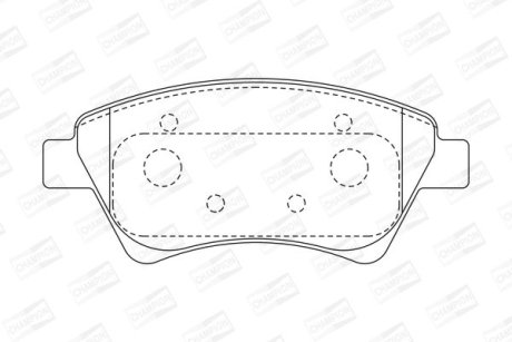 Гальмівні колодки передні Renault Grand Scenic, Kangoo, Megane CHAMPION 573124CH