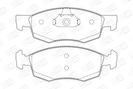 Гальмівні колодки передні Fiat Doblo, Linea, Palio, Siena, Strada CHAMPION 573130CH