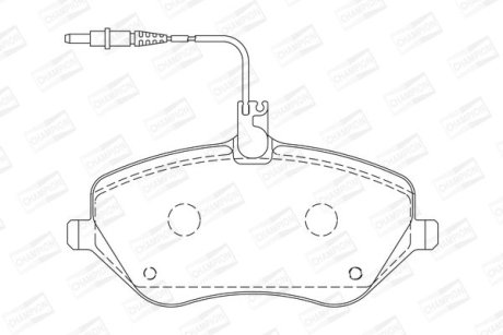 Тормозные колодки передние Peugeot 407, 607 / Citroen C5 III, C6 CHAMPION 573131CH