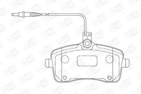 Тормозные колодки передние Peugeot 407 (2004->) CHAMPION 573132CH