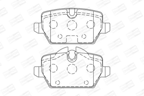 Тормозные колодки задние BMW 1-Series, 3-Series CHAMPION 573136CH