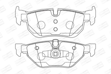 Тормозные колодки задние BMW 1-Series, 3-Series, X1 CHAMPION 573139CH