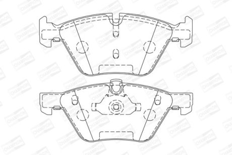 Колодки тормозные дисковые передние BMW S?ries 3 (E90) 01/05-, S?ries 5 (E60) CHAMPION 573151CH