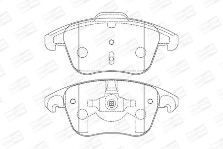 Тормозные колодки передние Peugeot 2008, 3008, 5008 / Citroen C4 Grand Picasso, DS4, DS5 CHAMPION 573193CH