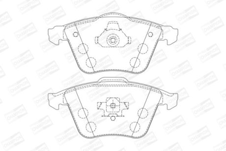 Колодки тормозные дисковые передние FORD FOCUS II (DA_, HCP, DP) 04-13|MAZDA 6 Saloon (GG) 02-08|SAAB 9-3 (YS3F, E79, D79, D75) 02-15|VOLVO C30 (533) CHAMPION 573199CH