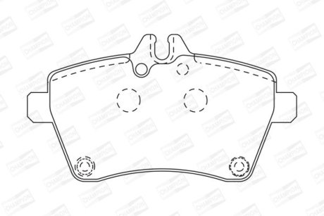 Колодки тормозные дисковые передние MB -BENZ A-CLASS (W169) CHAMPION 573226CH